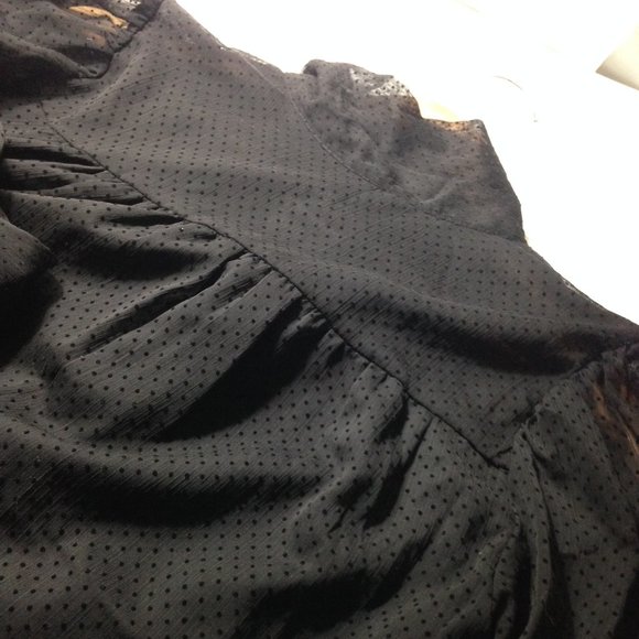 H&M Beautiful Loose Sheer Tie Front Blouse, 4, NWT - Picture 8 of 13